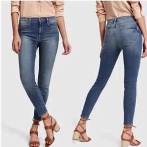 Frame Denim Stanmore Medium Wash Blue Le Skinny Jeans Size 25